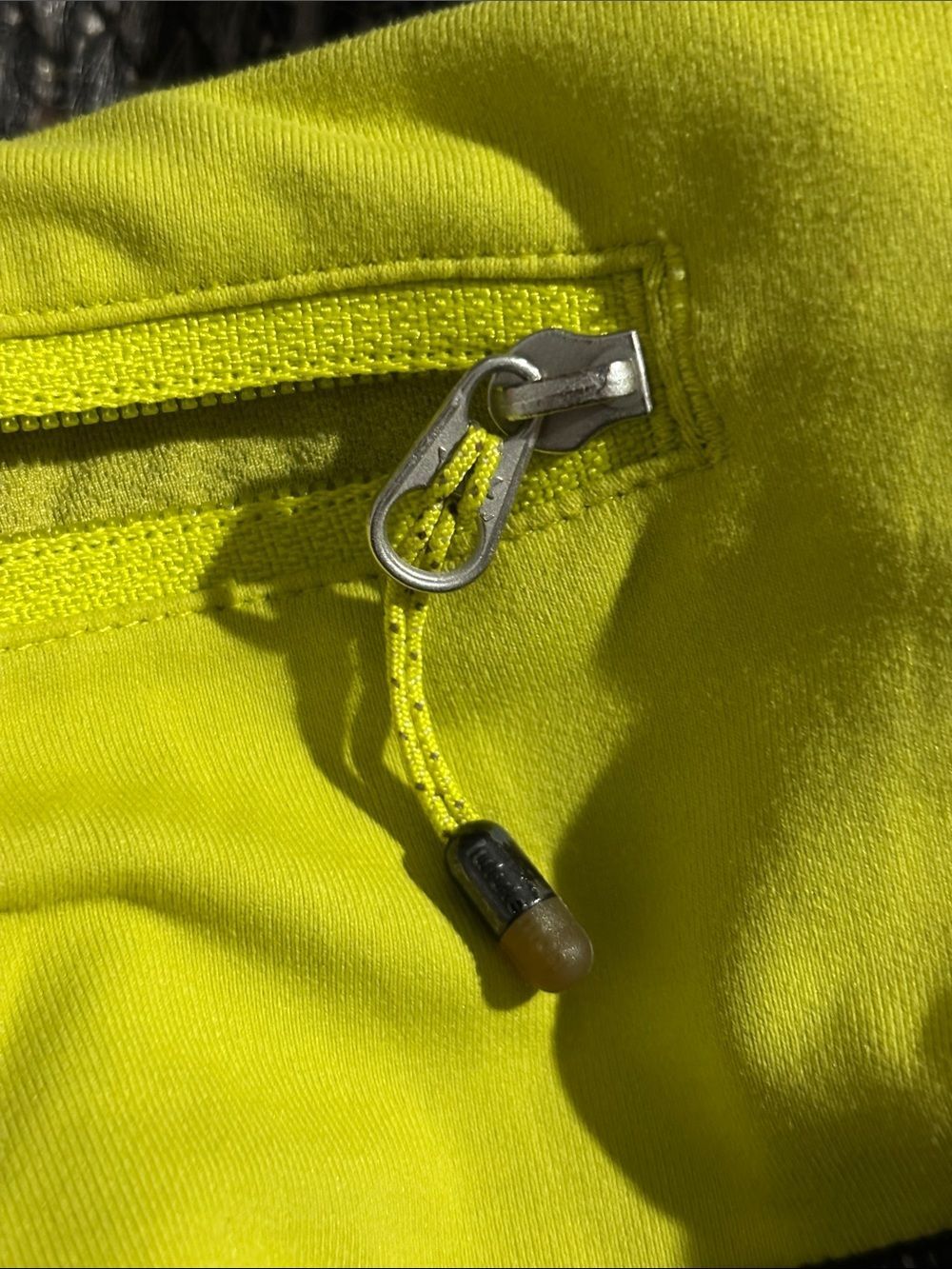 Lululemon Legging With Pockets Ruched Side Mid Rise Yellow Heathered Grey Size 6 - Picture 9 of 9